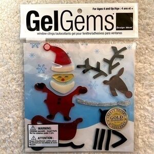 Design Ideas “Santa” Small Gel Gems Window Clings